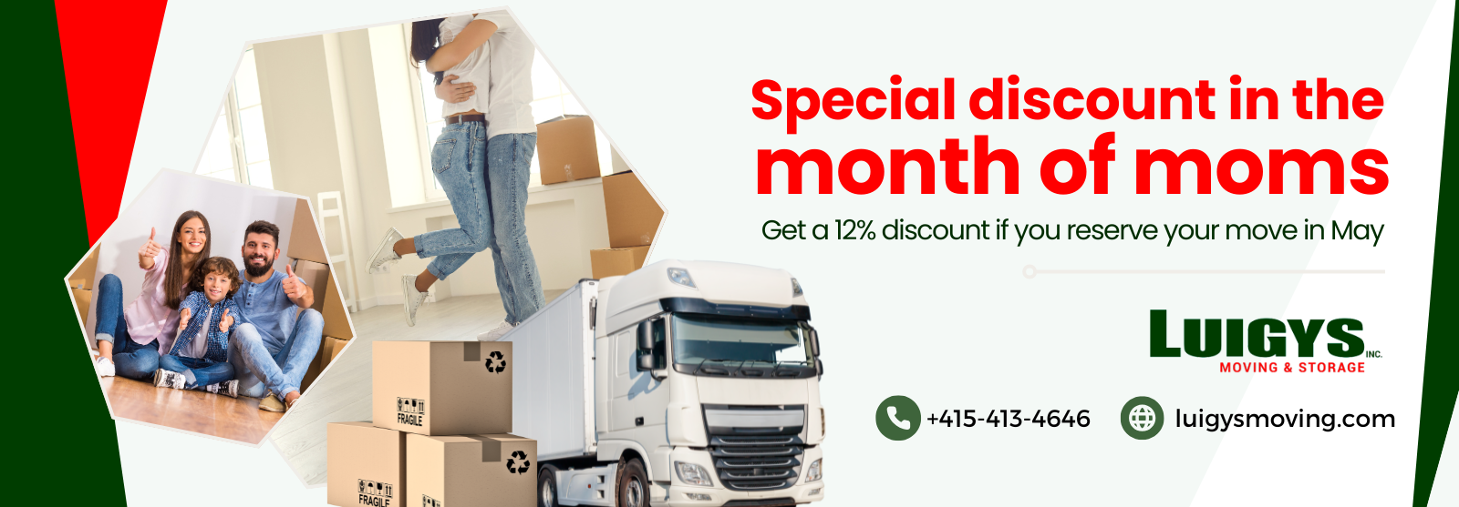 Luigys moving and Storage full service move special offer