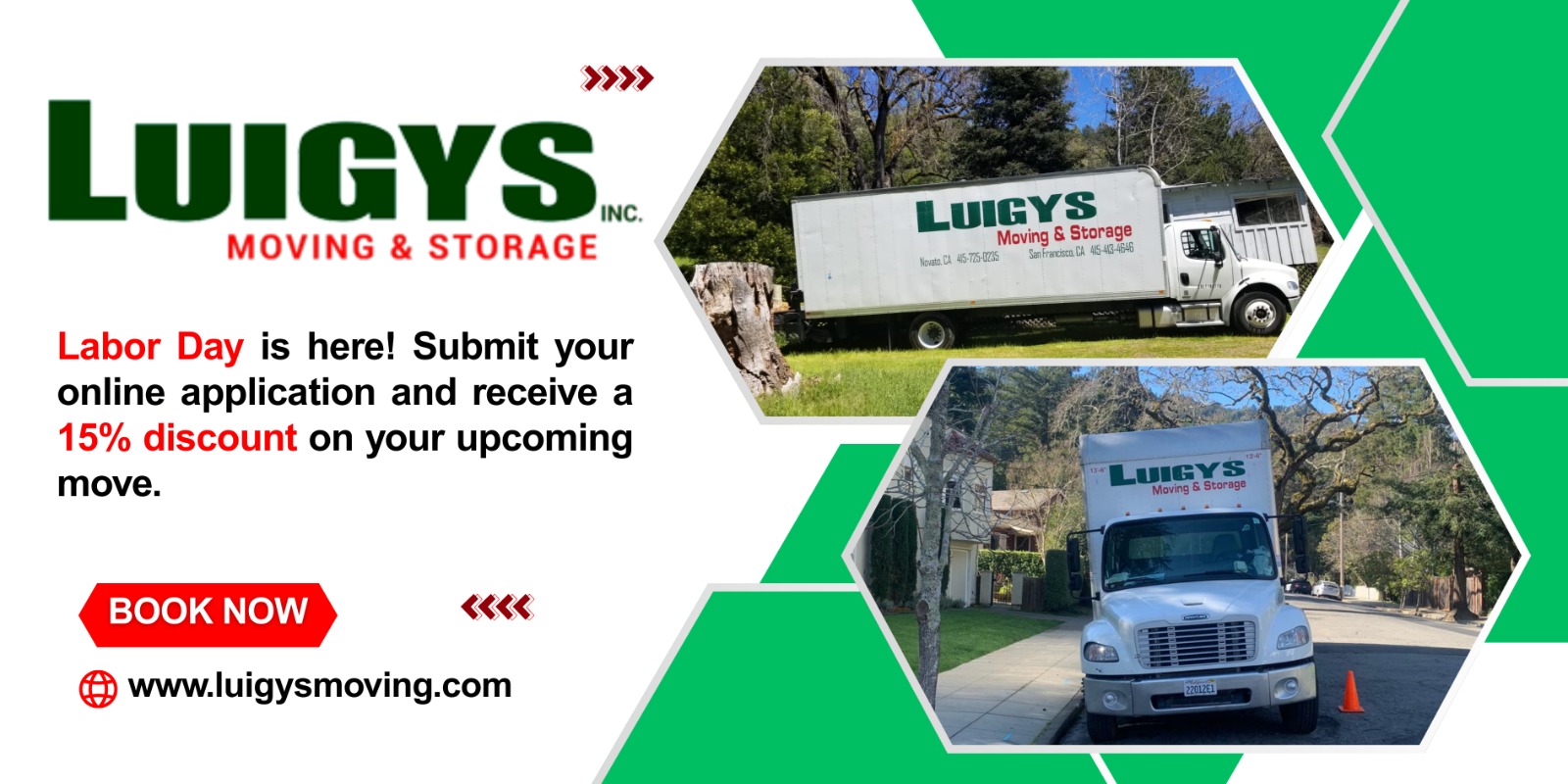 Luigys moving and Storage full service move special offer